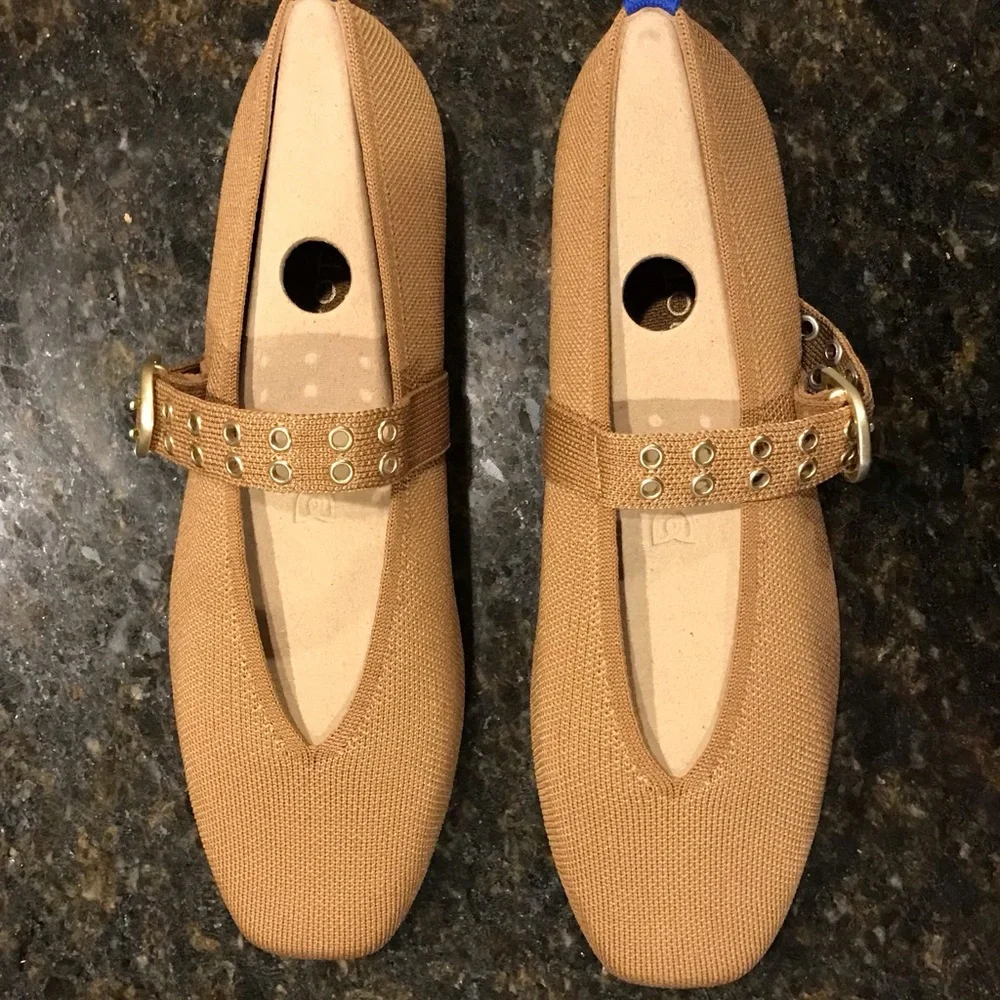 Rothy’s The Max Buckle Mary Jane color Java Chip - Picture 1 of 3